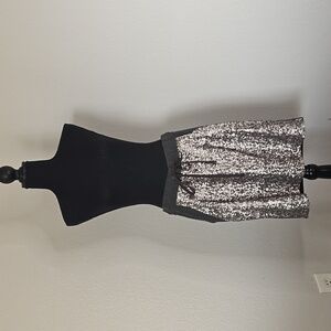 Ann Taylor Sequin and Cotton Skirt Grey Size M